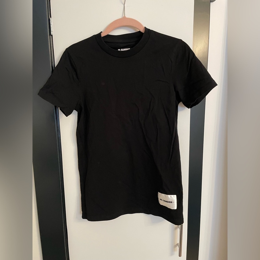 Jil Sander Black Cotton Short Sleeve Shirt